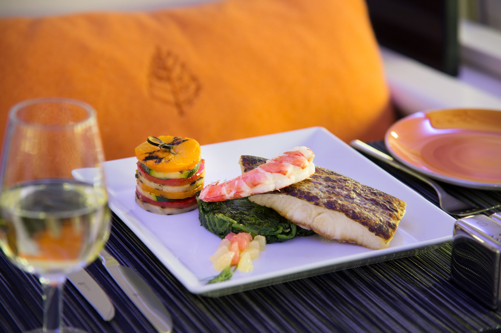 Meals on the flight are specially created by Four Seasons executive chefs and use only the freshest ingredients