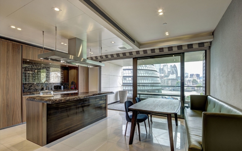 Blenheim House, One Tower Bridge offers a custom kitchen and high end appliances