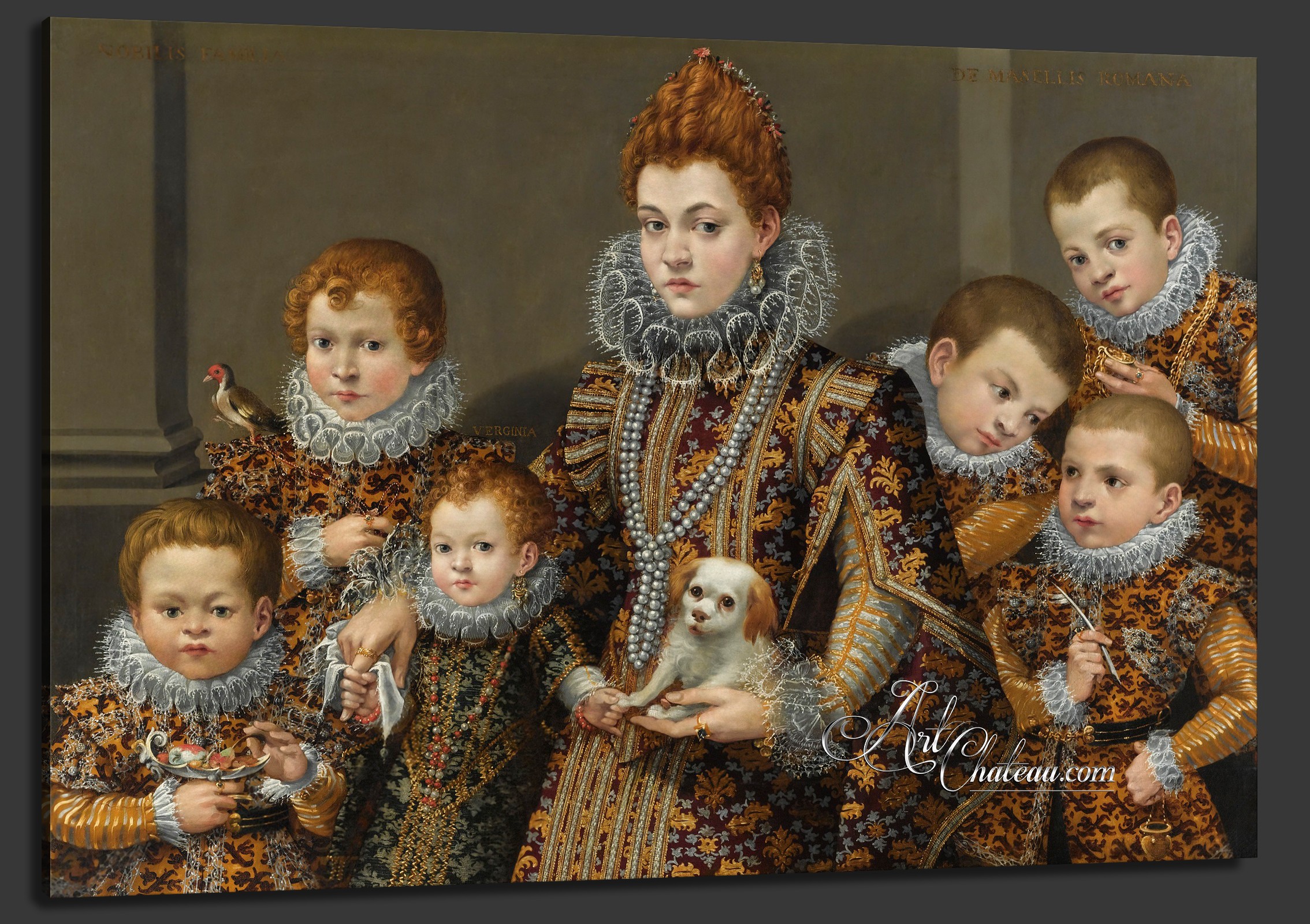 Bianca Maselli with her six Children, after Livinia Fontana