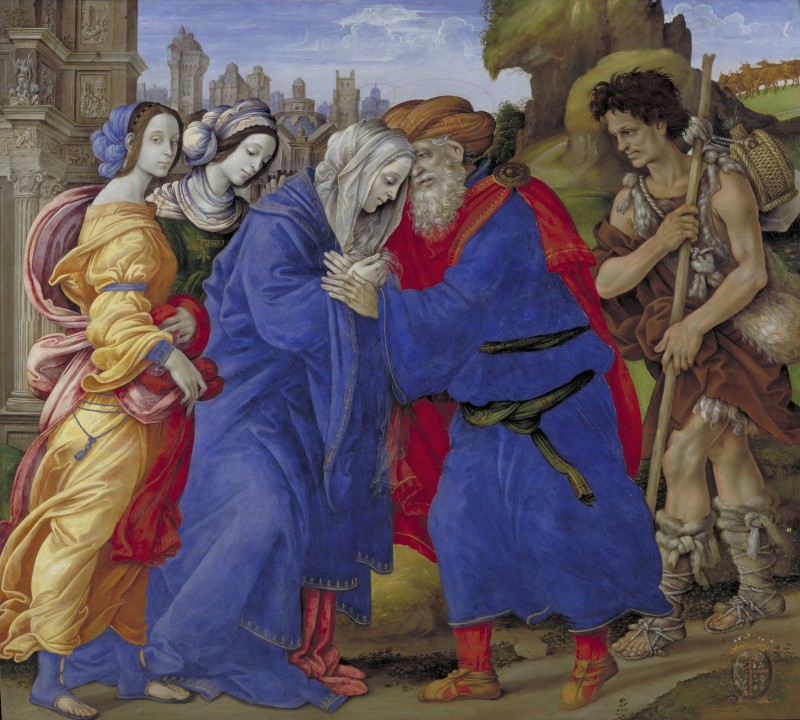 The Meeting of Joachim, Anne outside the Golden Gate of Jerusalem, c.1497, Oil on Canvas