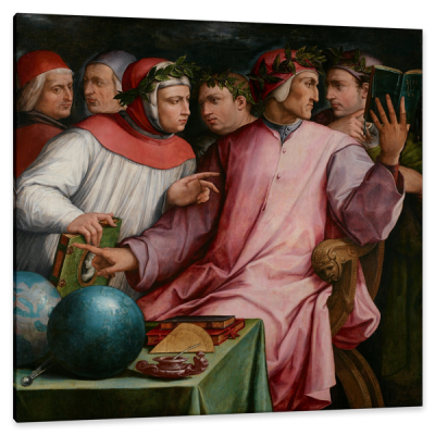 Six Tuscan Poets, Dante, Petrarch, Guido Cavalcanti, Boccaccio, Cino da Pistoia, c.1544, Oil on Canvas