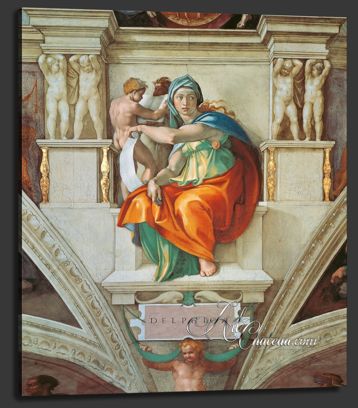 The Delphic Sibyl, after Painting by Michelangelo