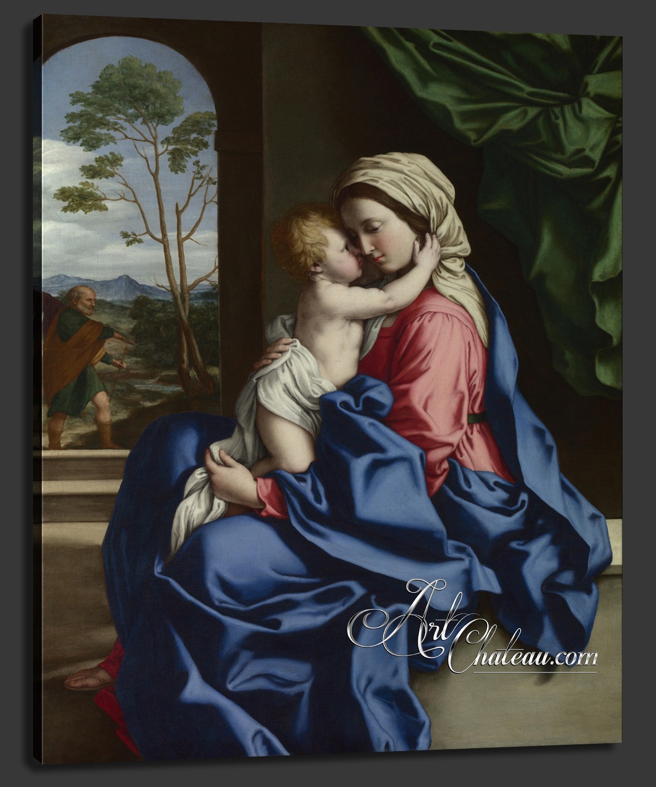 Renaissance Painting, The Virgin and Child Embracing