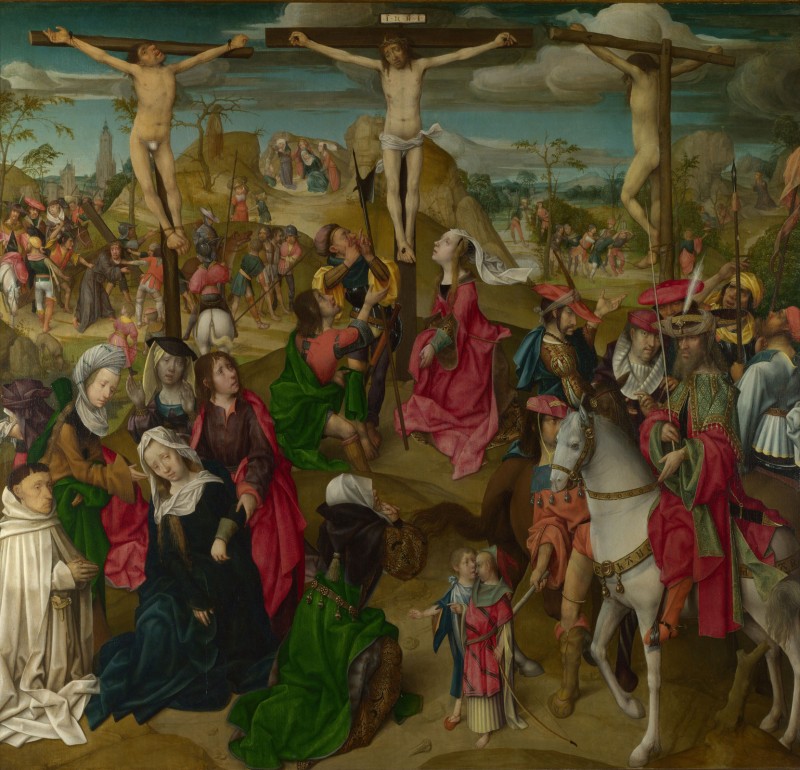 The Crucifixion, c.1496, Oil with egg tempera on Oak