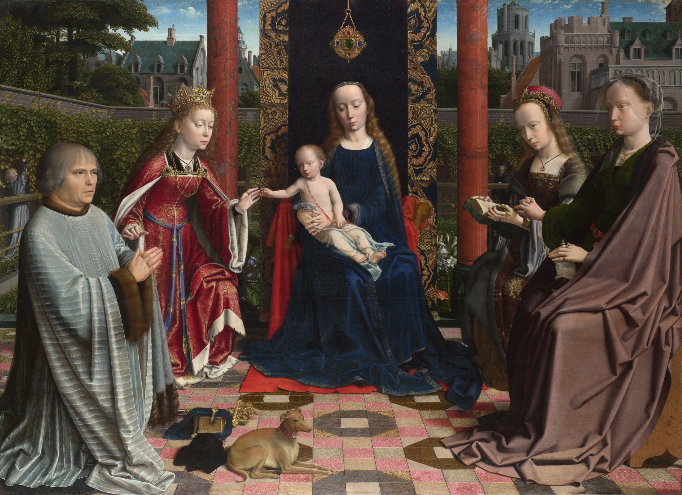 The Virgin and Child with Saints and Donor, c.1510, Oil on Oak