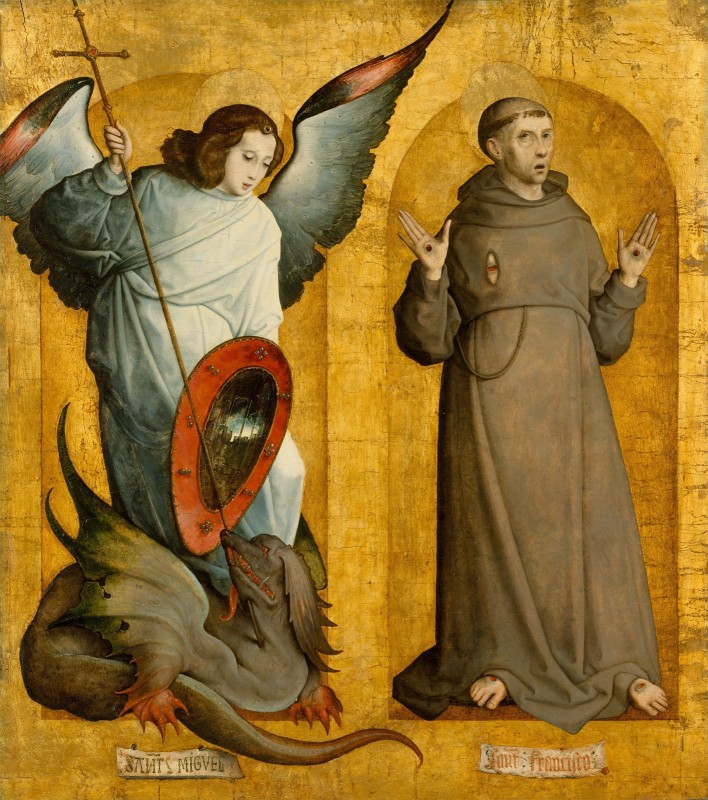 Saints Michael and Francis, c.1505, Oil and Gold Leaf on Panel