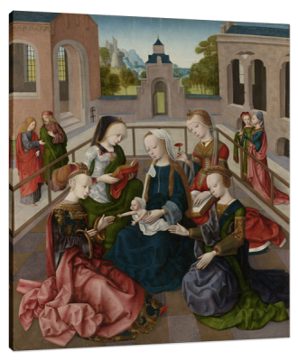 The Virgin and Child with Four Holy Virgins, c.1500, Oil on Panel