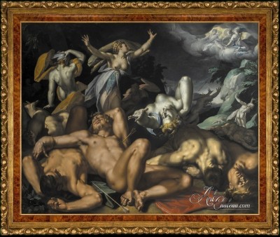 Apollo and Diana Punish Niobe, after Abraham Bloemaert 
