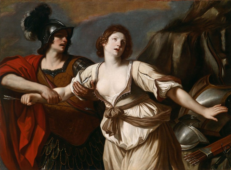 Rinaldo restraining Armida from wounding herself with an arrow, c.1620, Oil on Canvas