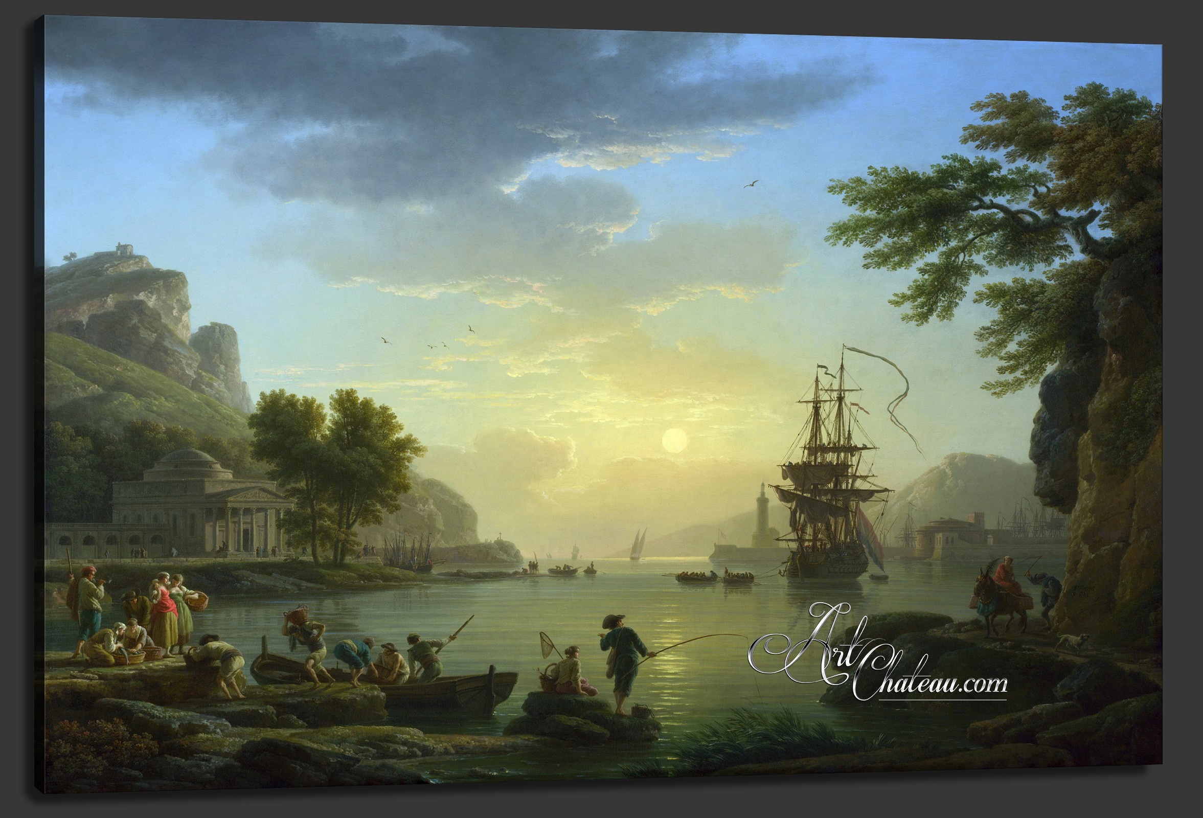 Embarkation at Sunset, after Claude Lorrain