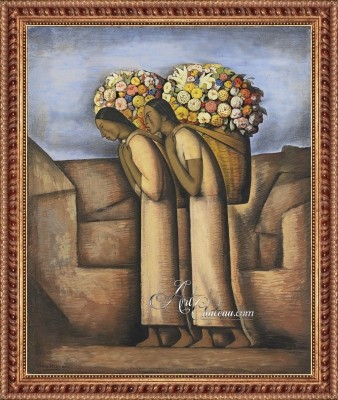 Vendedores de Flores, after Alfredo Ramos Martínez