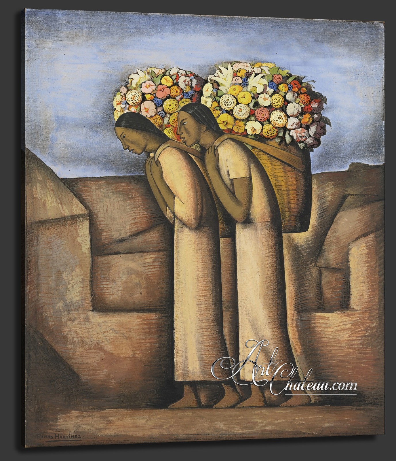 Vendedores de Flores, after Alfredo Ramos Martínez