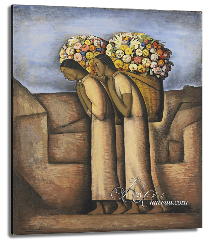 Vendedores de Flores, after Alfredo Ramos Martínez