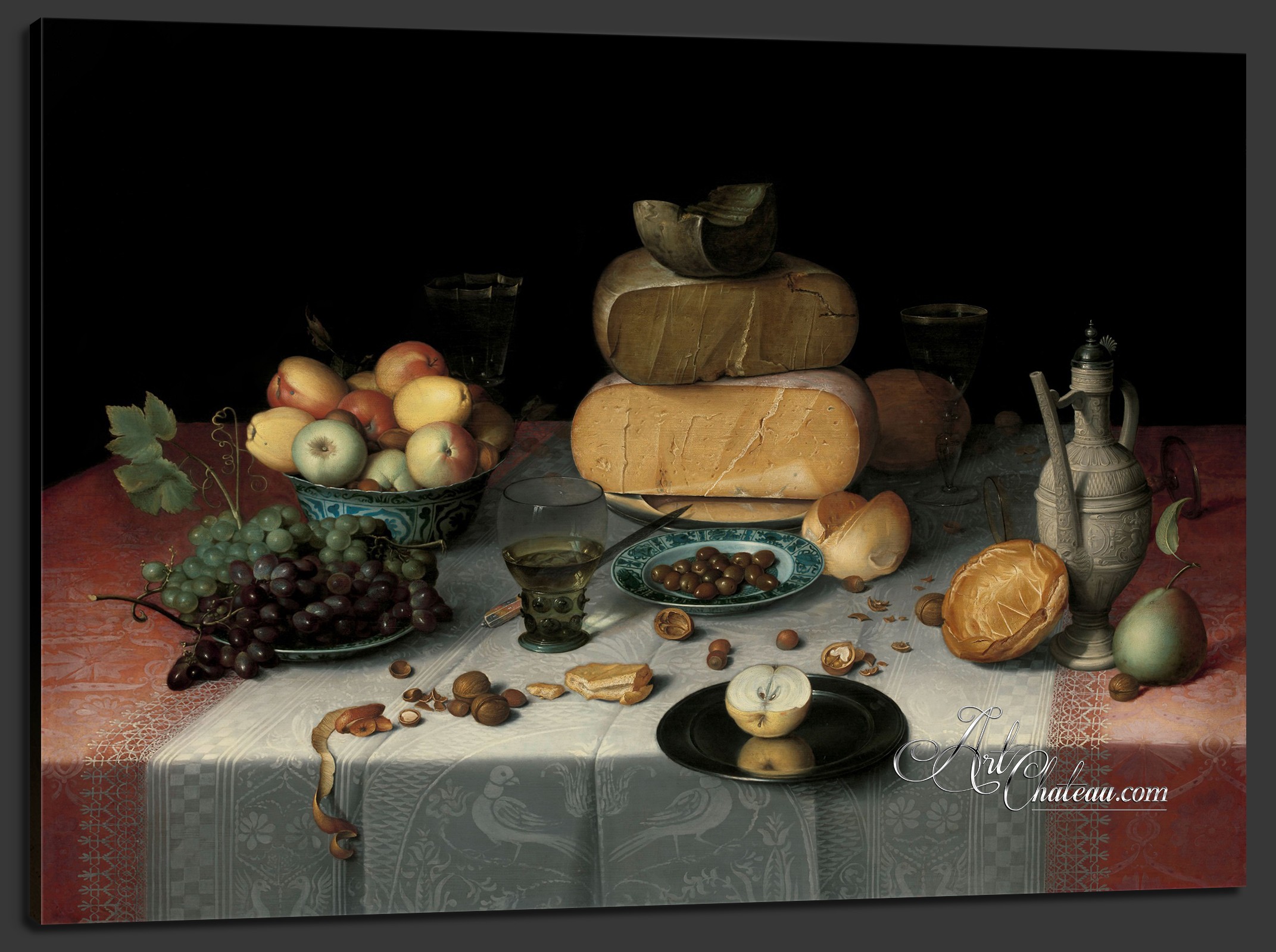 Still-Life with Fruit, Nuts, and Cheese, after Floris van Dyck