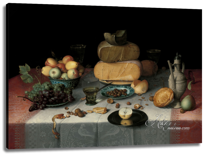 Still-Life with Fruit, Nuts, and Cheese, after Floris van Dyck