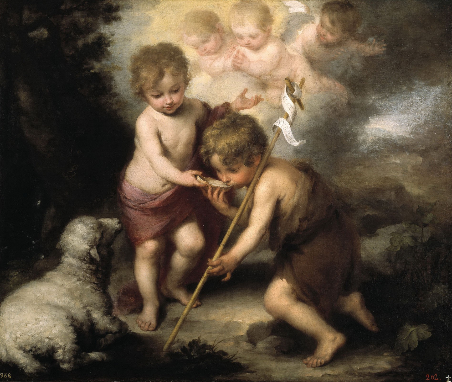 The Infant Christ and Saint John the Baptist with a Shell, c.1670, Oil on Canvas