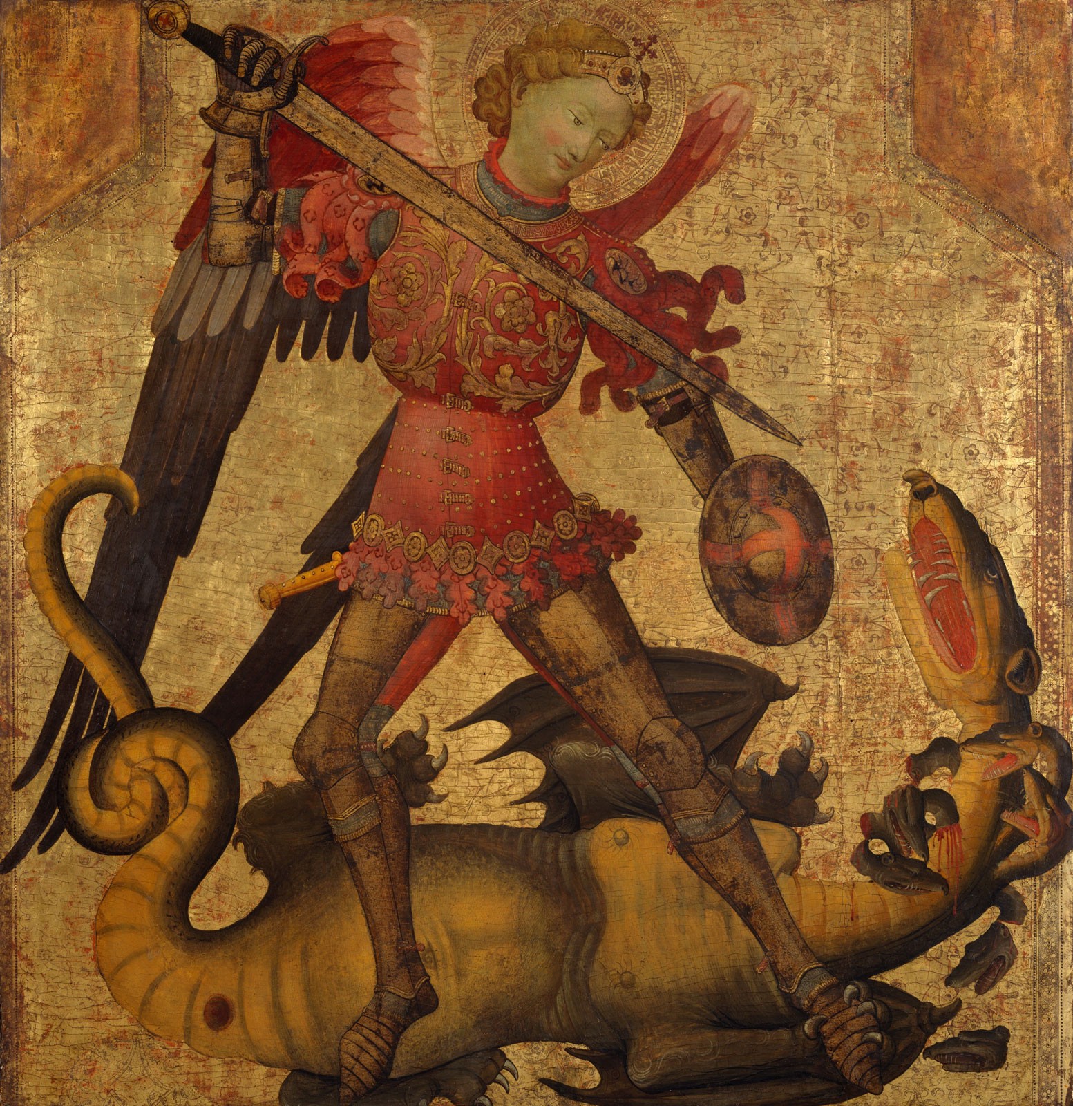 Saint Michael and the Dragon, c.1405, Oil on Panel