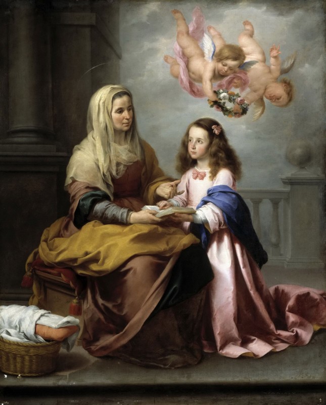 Saint Anne Teaching the Virgin to Read, c.1655, Oil on Canvas