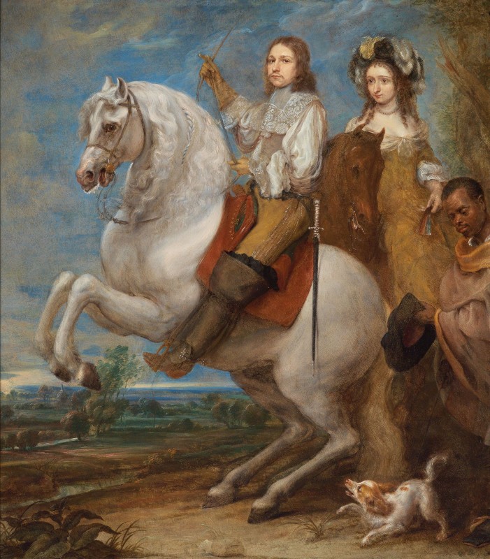 Equestrian Portrait of an Elegant Couple, c.1650, Oil on Canvas