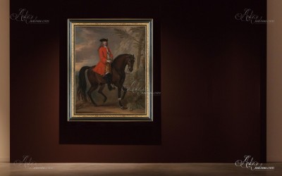 NobleMan on Horseback, after Baroque artist John Wootton