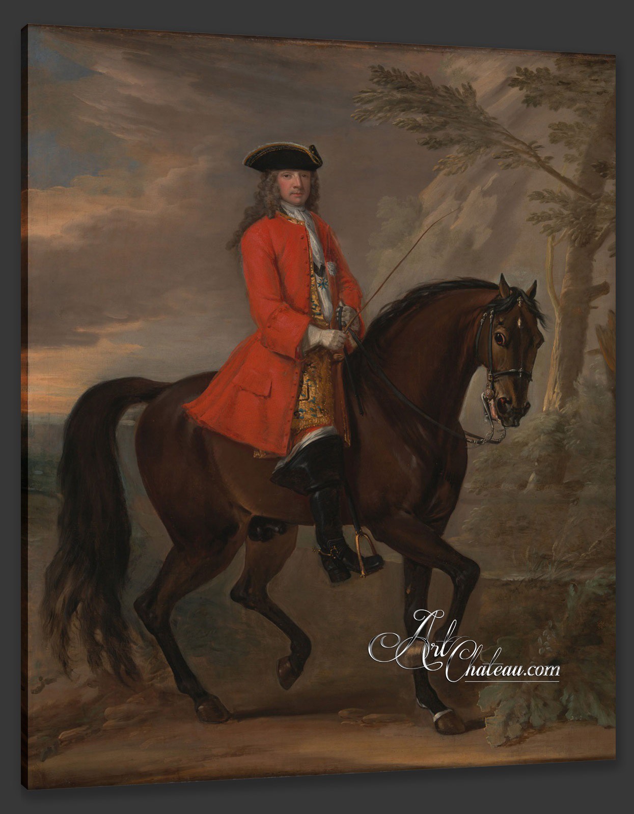 NobleMan on Horseback, after Baroque artist John Wootton