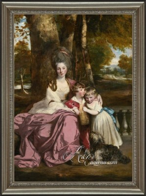 English Interior Design painting, Lady Elizabeth Delme, and Her Children