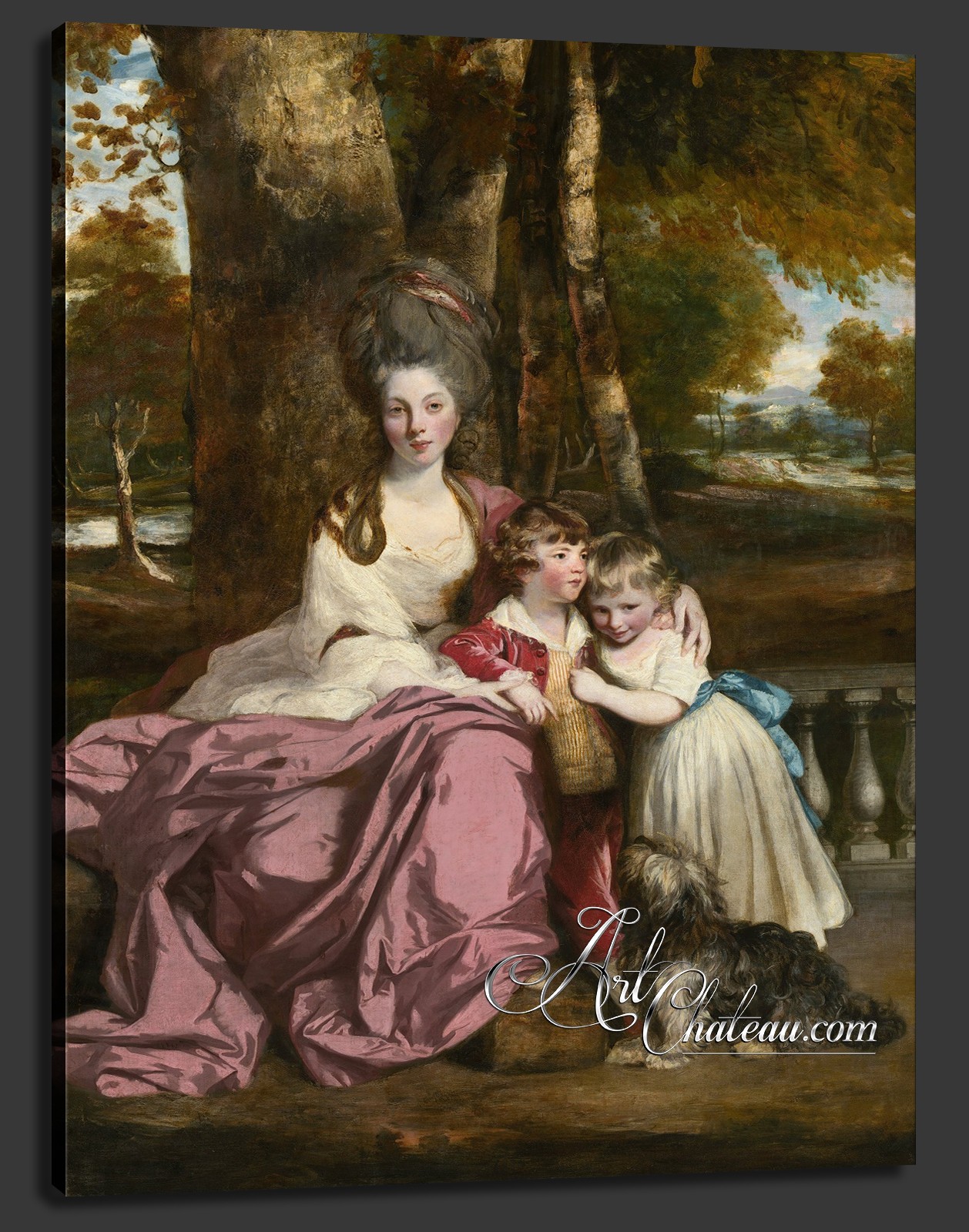 English Interior Design painting, Lady Elizabeth Delme, and Her Children