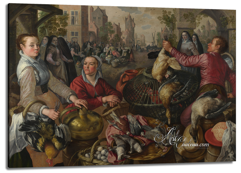 Poultry Market, after painting by Joachim Beuckelaer