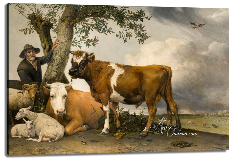 Dutch Farmer with his Livestock, after Paulus Potter