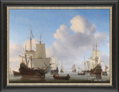 Dutch Men-o'-War in a Calm, after Willem van de Velde 