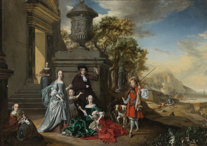 Portrait of a Dutch Family in an Italianate Villa, c.1690, Oil on Canvas