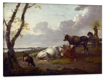 Dutch Farmer Tending to his Livestock, c.1651, Oil on Canvas