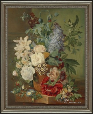 Flowers in a Terracotta Vase, after Albertus Jonas Brandt