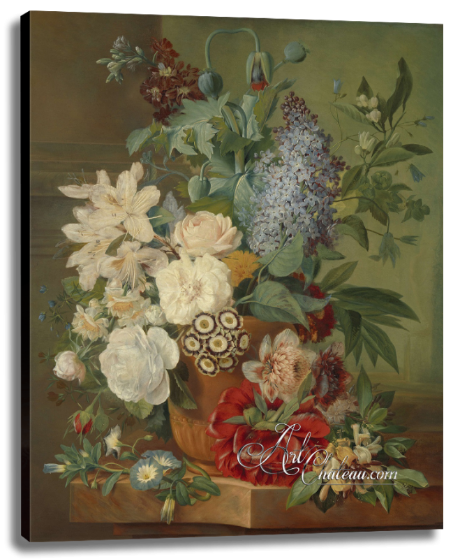 Flowers in a Terracotta Vase, after Albertus Jonas Brandt