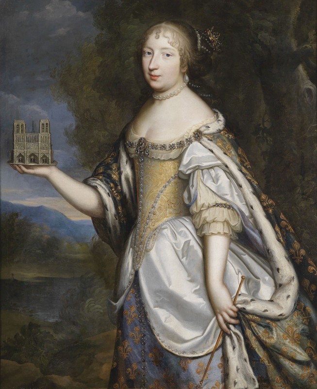 Queen Maria Theresa of France, patron of the Cathedral of Notre-Dame de Paris, c.1680, Oil on Canvas