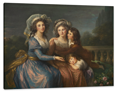 The Marquise de Pezay, and the Marquise de Rougé with her sons Alexis and Adrien, c.1787, Oil on Canvas