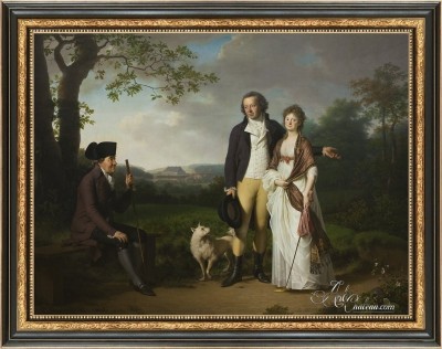 Niels Ryberg, with his Son Johan and Daughter-in-Law Engelke