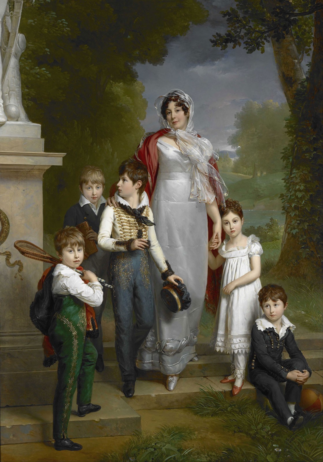 Louise Antoinette Guéhéneu and Children, c.1827, Oil on Canvas