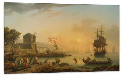 A Grand View of the Sea Shore with Ships and Figures, c.1775, Oil on Canvas