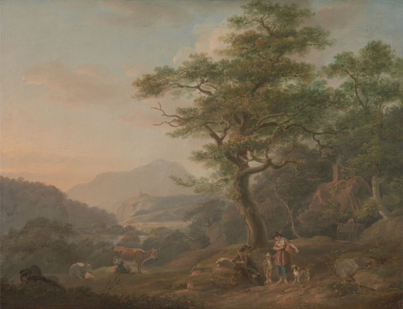 A Landscape with Figures, c.1798, Oil on Canvas