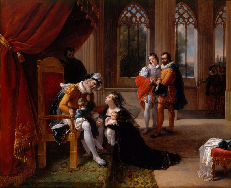 Inês de Castro with Children at the Feet of Afonso IV, King of Portugal, Seeking Clemency for Her Husband, Don Pedro, c.1810, Oil on Canvas
