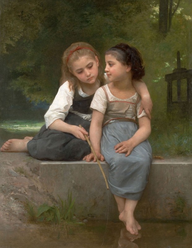 Fishing For Frogs, c.1882, Oil on Canvas