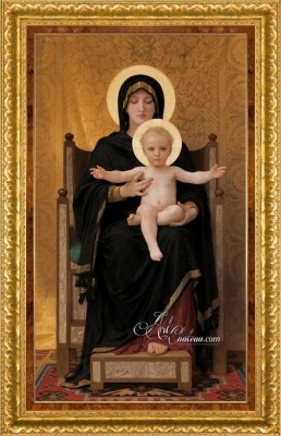Virgin and Child, after Painting by William Bouguereau