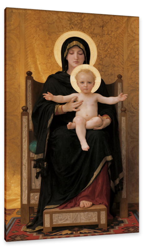 Virgin and Child, after Painting by William Bouguereau