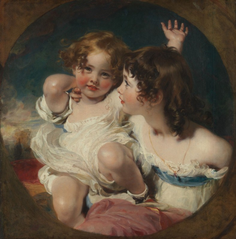 Emily and Laura Ann Calmady, c.1820, Oil on Canvas