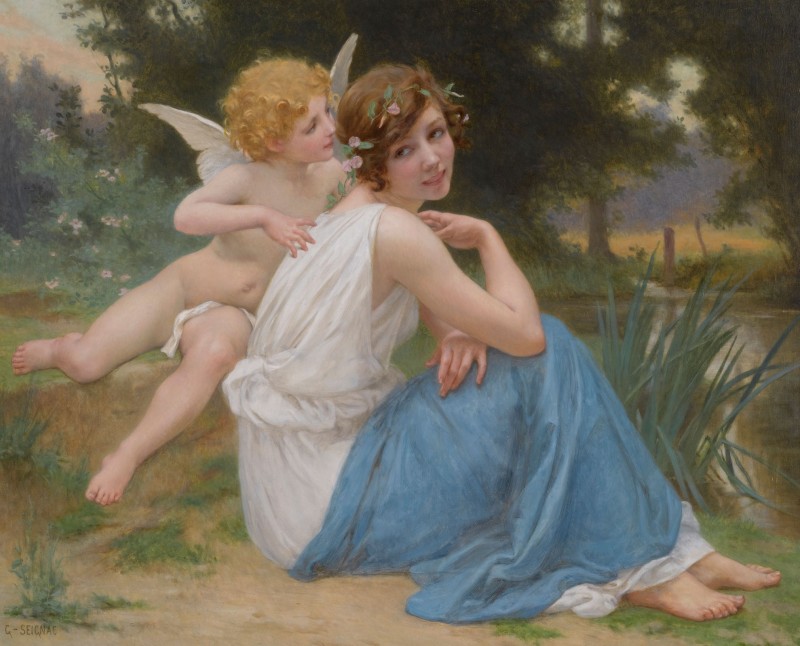 Cupid and Psyche, c.1914, Oil on Canvas