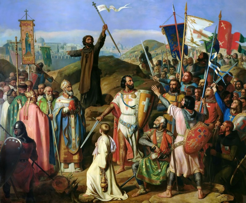 Procession of Crusaders around Jerusalem, July 14, 1099, c.1840, Oil on Canvas