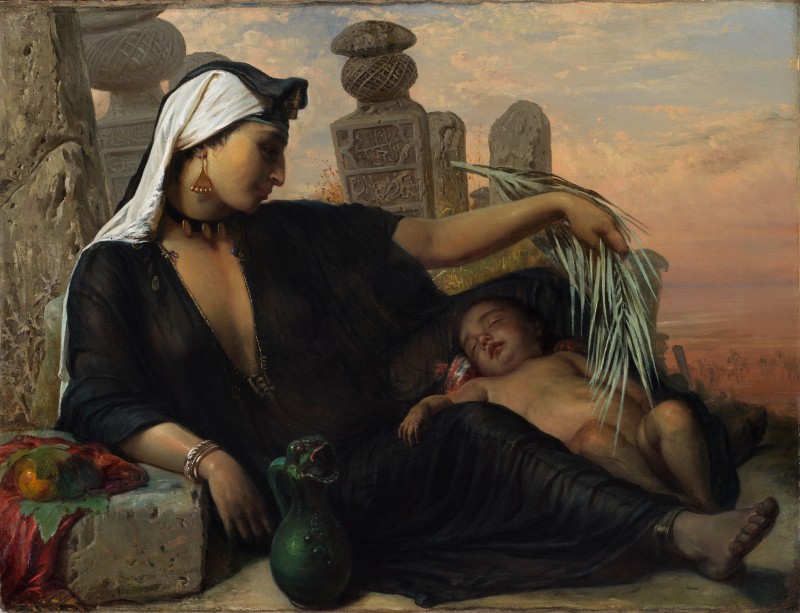 Egyptian Fellah Woman With Her Child, c.1872, Oil on Canvas