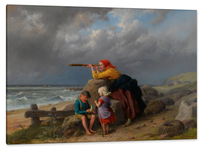 Awaiting the Return of the Fishing Boats, c.1870, Oil on Canvas