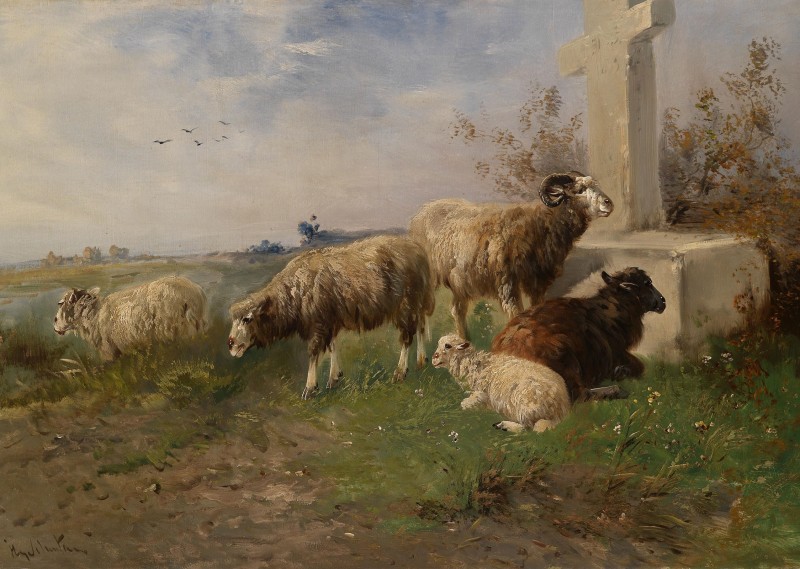 Meadow Sheep, c.1910, Oil on Canvas